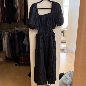 Elegant Black Women's Dress with cut outs on side